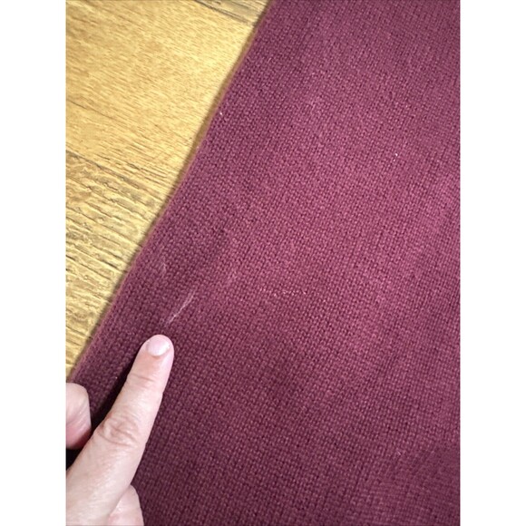 Eddie Bauer Sweater Mens TXL Maroon Quarter Zip Mock Neck Heavy Knit Vtg 90s Y2K - Picture 13 of 16